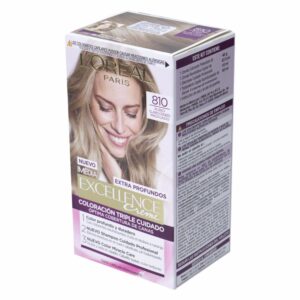 Tinte Para Cabello Tono 810 Rubio Claro Extra Profundo EXCELLENCE L´ORÉAL 1 Kit