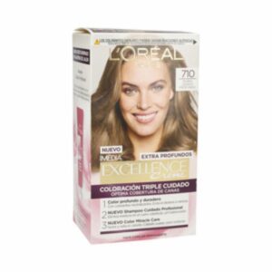 Tinte Para Cabello Tono 710 Rubio Cenizo Profundo EXCELLENCE L´ORÉAL 1 Kit
