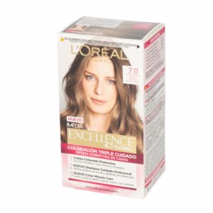 Tinte Para Cabello Tono 7.11 Rubio Cenizo Profundo EXCELLENCE L´ORÉAL 1 Kit