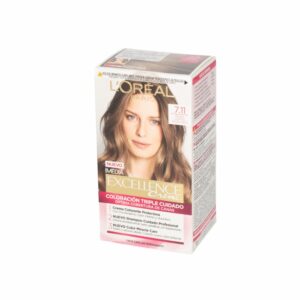 Tinte Para Cabello Tono 7.11 Rubio Cenizo Profundo EXCELLENCE L´ORÉAL 1 Kit