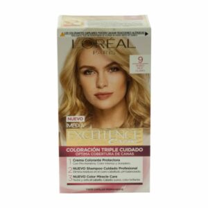 Tinte Para Cabello Tono 9 Rubio Muy Claro EXCELLENCE L´ORÉAL 1 Kit