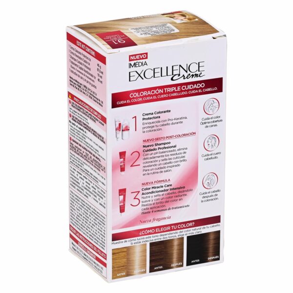 Tinte Para Cabello Tono 9.1 Rubio Muy Claro Cenizo EXCELLENCE L'ORÉAL PARIS 1 Kit - Imagen 2
