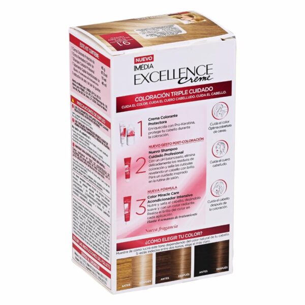 Tinte Para Cabello Tono 9.1 Rubio Muy Claro Cenizo EXCELLENCE L'ORÉAL PARIS 1 Kit - Imagen 2