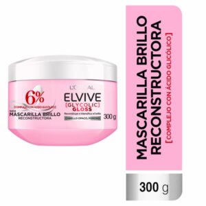Mascarilla Capilar Glycolic Gloss Para Cabello Opacos Poroso ELVIVE L´ORÉAL 300 G