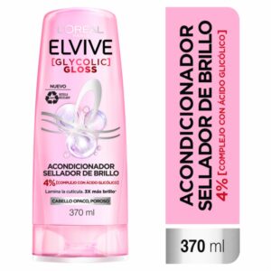 Acondicionador Capilar Glycolic Gloss Para Cabello Opacos Poroso ELVIVE L'ORÉAL 370 Ml