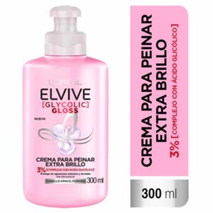 Crema Para Peinar Glycolic Gloss Para Cabello Opacos Poroso ELVIVE L'ORÉAL 300 Ml