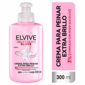 Crema Para Peinar Glycolic Gloss Para Cabello Opacos Poroso ELVIVE L´ORÉAL 300 Ml