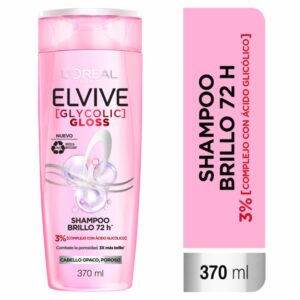 Shampoo Capilar Glycolic Gloss Para Cabello Opacos Poroso ELVIVE L´ORÉAL 370 Ml