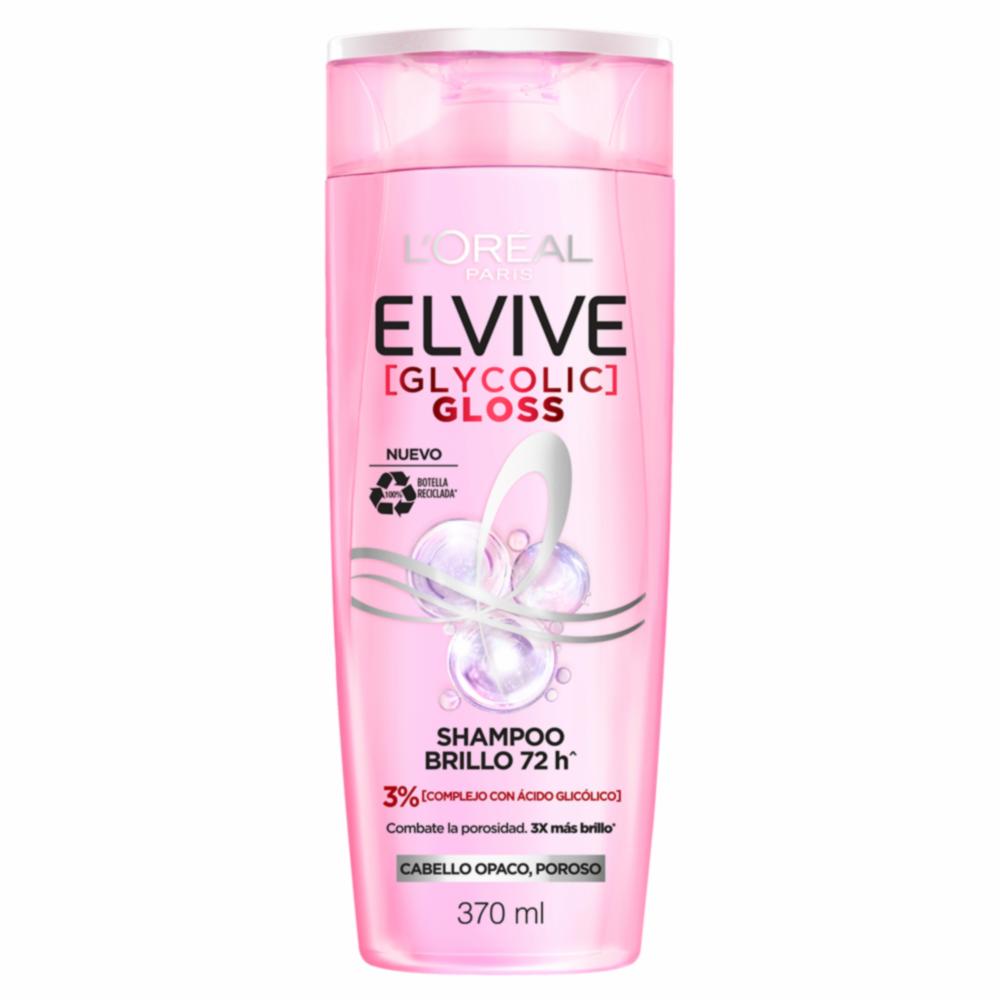 Shampoo Capilar Glycolic Gloss Para Cabello Opacos Poroso ELVIVE L'ORÉAL 370 Ml - Imagen 10