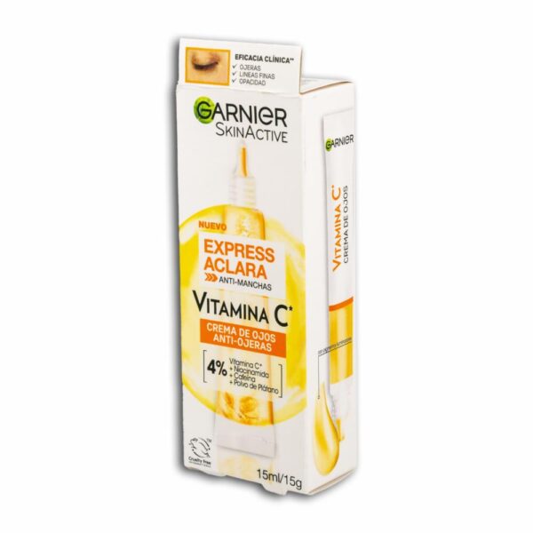 Crema De Ojos Aclarante Antimanchas Con Vitamina C GARNIER SKIN ACTIVE 15 Ml - Imagen 2