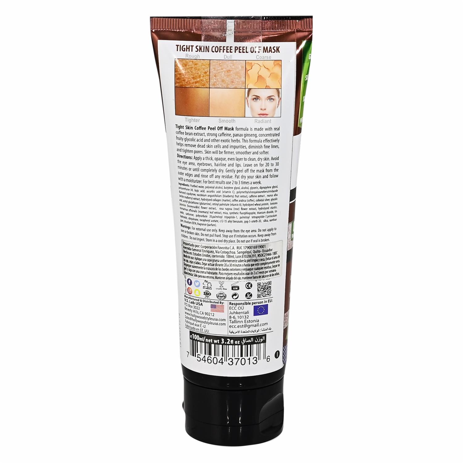 Mascarilla Facial Café Reafirmante HOLLYWOOD STYLE 100 Ml