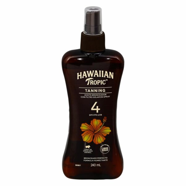 Bronceador Solar Aceite Spf 4 HAWAIIAN TROPIC 240 Ml