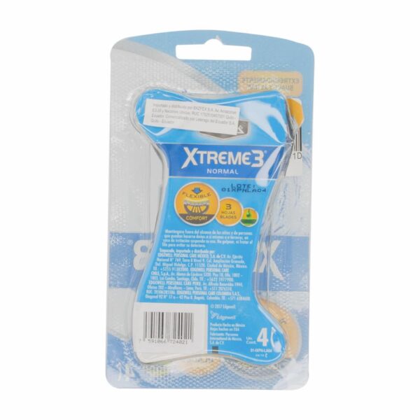 Afeitadora Desechable Caballero Xtreme 3 Piel Normal SCHICK X 4 Uds - Imagen 2