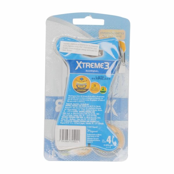 Afeitadora Desechable Caballero Xtreme 3 Piel Normal SCHICK X 4 Uds - Imagen 2