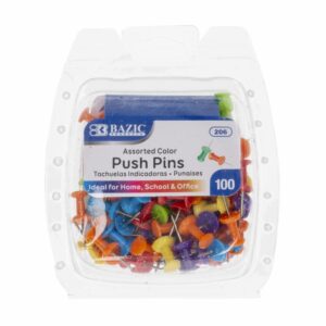 Tachuelas Colores Surtidos BAZIC X 100 Uds