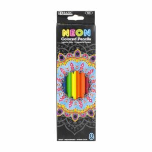 Lápices De Colores Set Neón BAZIC X8 Uds