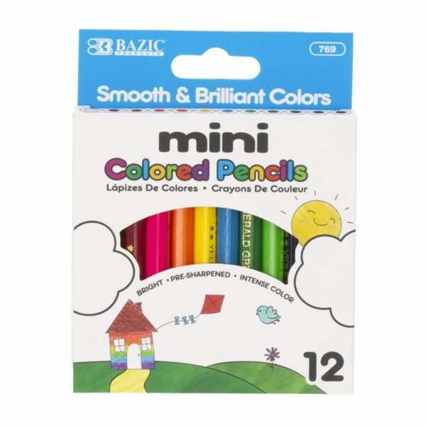 Lápices De Colores Set Surtido Mini BAZIC X12 Uds