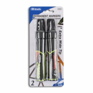 Marcadores Jumbo Permanente BAZIC X2 Uds