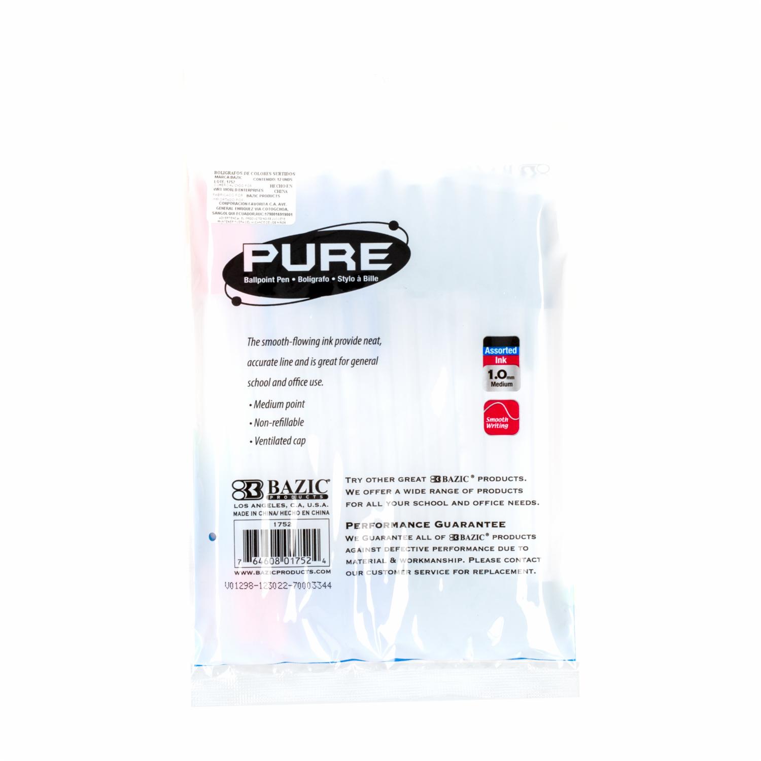 Bolígrafo Pure Colores Surtidos BAZIC Unidad - Imagen 2