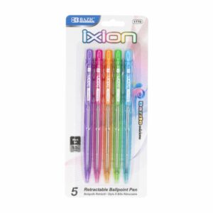 Bolígrafo Ixion Dazzle Negro BAZIC Unidad