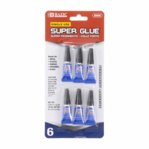 Super Pegamento Un Solo Uso BAZIC 6 X 1 G