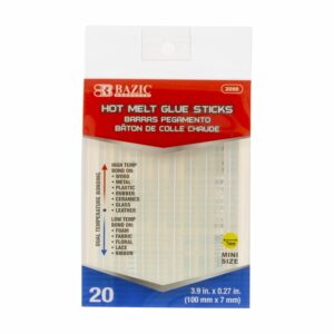 Mini Barras De Silicona 3.9" X 0.27" BAZIC X 20 Uds