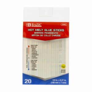 Mini Barras De Silicona 3.9" X 0.27" BAZIC X 20 Uds