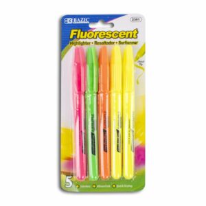 Resaltador Amarillo BAZIC X5 Uds