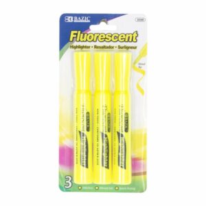 Resaltador Amarillo BAZIC X3 Uds