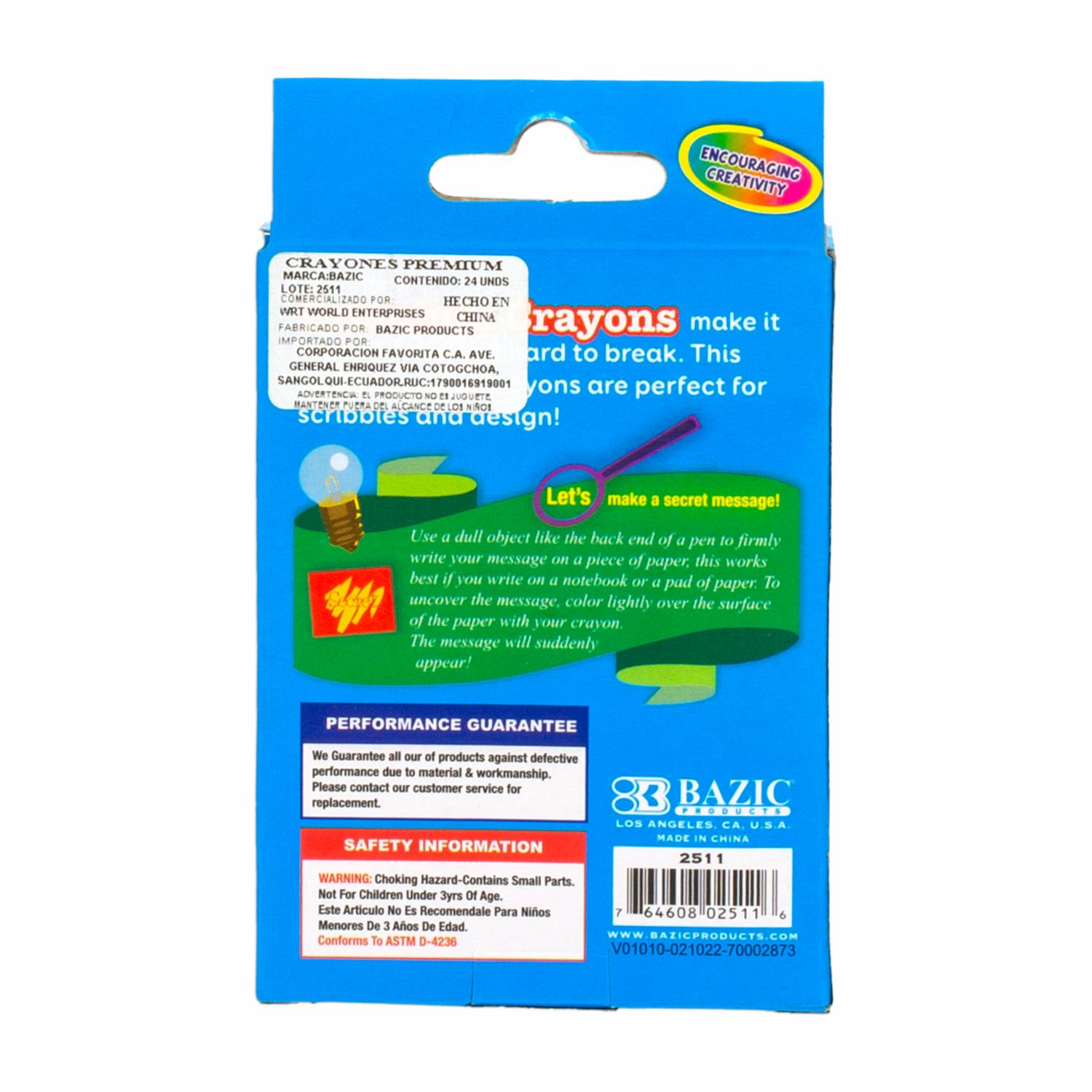 Crayones De Color Premium BAZIC X24 Uds - Imagen 2