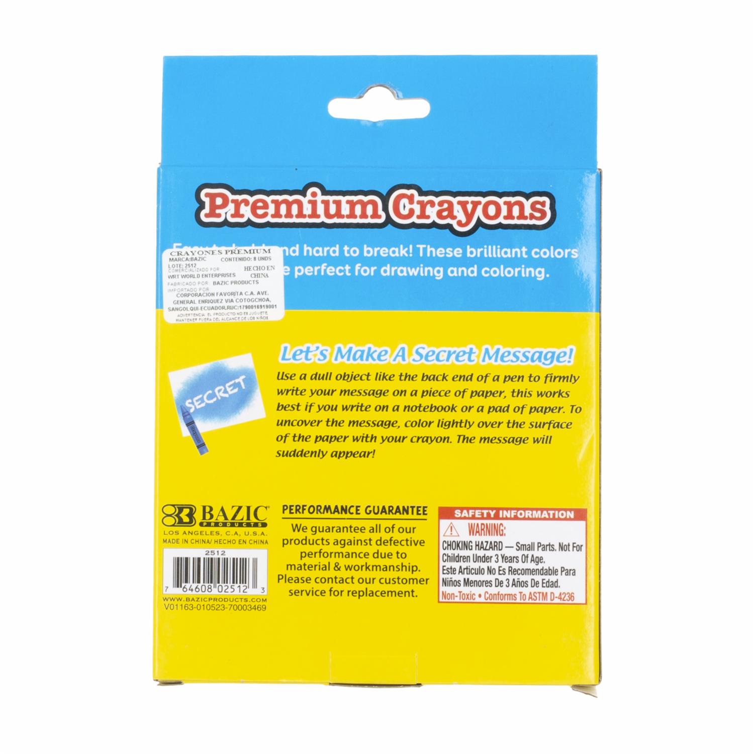 Crayones De Color Premium Super Jumbo BAZIC X8 Uds - Imagen 2