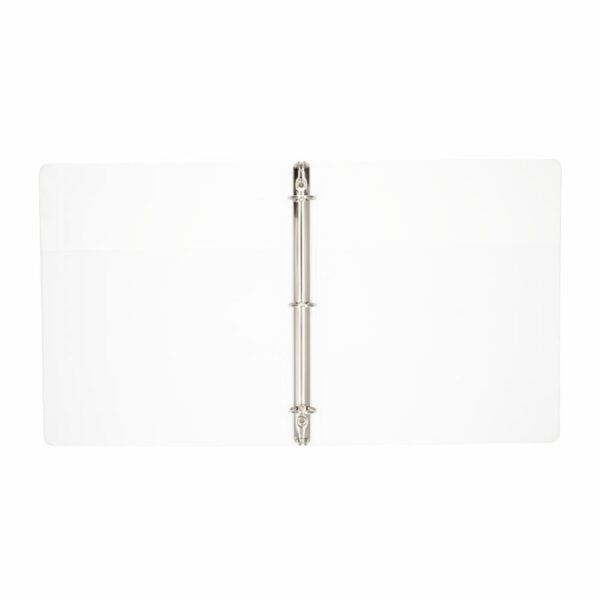 Carpeta De 3 Anillos Con 2 Bolsillos Color Blanca BAZIC Unidad - Imagen 2