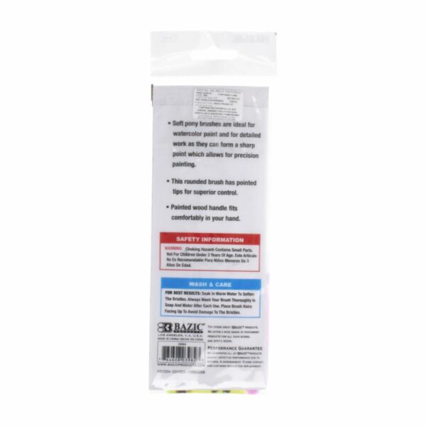Pincel De Cabello BAZIC X5 Uds - Imagen 2