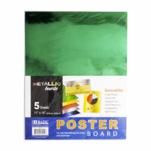 Cartulinas Metalicas Tamaño 11" X 14" BAZIC X 5 Uds
