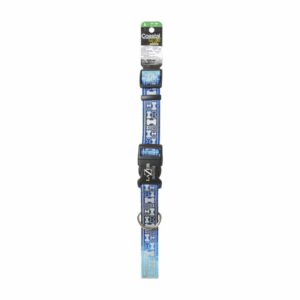 Collar Estampado Azul Hueso Grande LAZER BRITE 1"X18"-26"