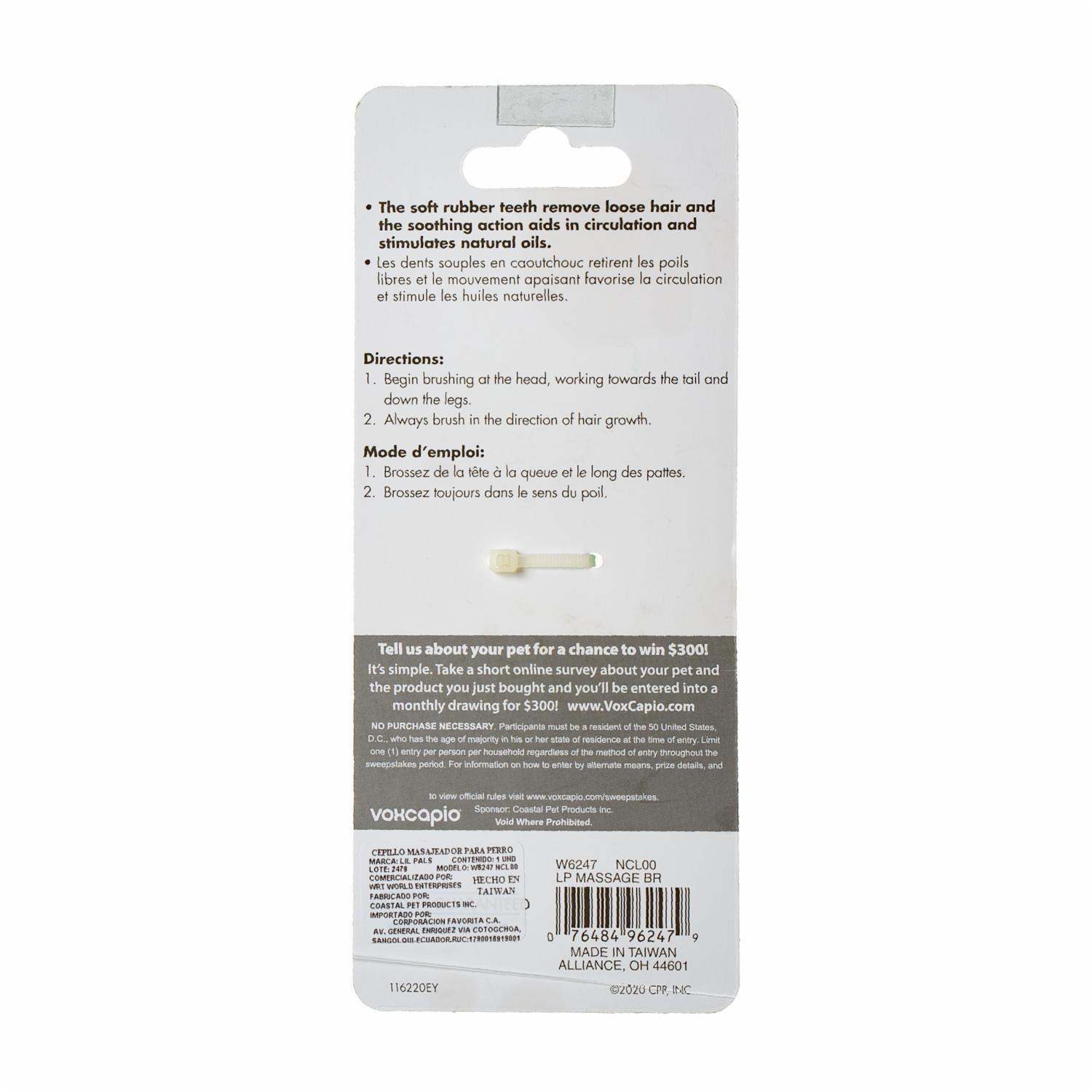 Cepillo Masajeador Para Perro COASTAL STYLES Unidad - Imagen 2