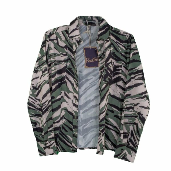 Camisa Manga Larga Verde Con Bolsillo POSSTAL - Imagen 3