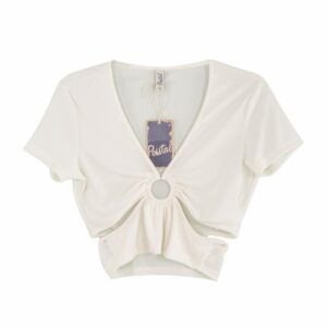 Crop Con Argolla Marfil POSSTAL