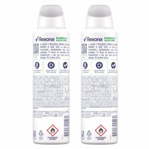 Desodorante En Aerosol Bamboo Y Aloe Vera REXONA 2 X 150 Ml