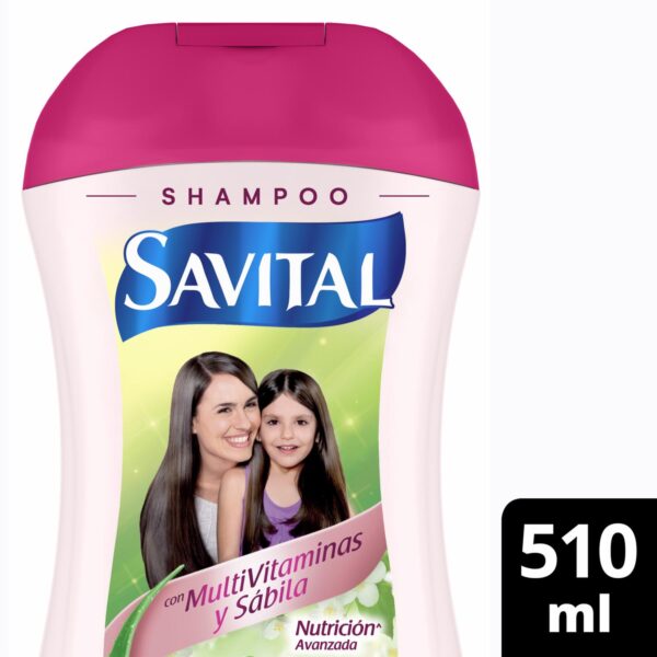 Shampoo Con Multivitaminas SAVITAL 510 Ml - Imagen 3