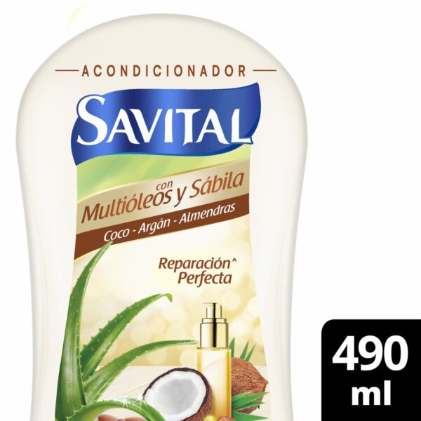 Acondicionador De Cabello Multiaceites SAVITAL 490 Ml - Imagen 3