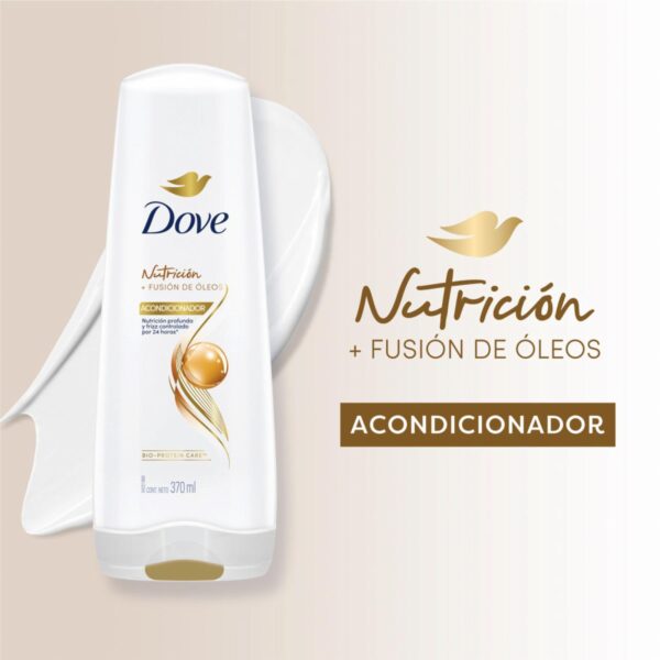 Acondicionador De Cabello Nutrición Fusión De Oleos DOVE 370 Ml - Imagen 3