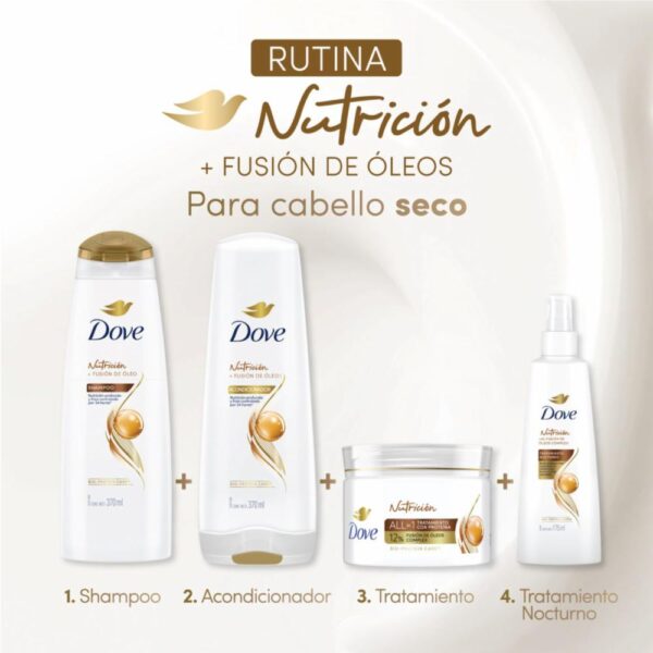 Acondicionador De Cabello Nutrición Fusión De Oleos DOVE 370 Ml - Imagen 4