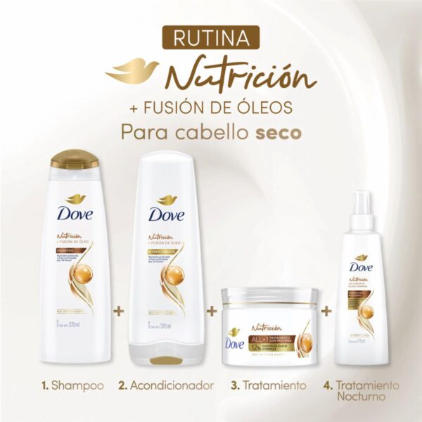 Acondicionador De Cabello Nutrición Fusión De Oleos DOVE 370 Ml - Imagen 4