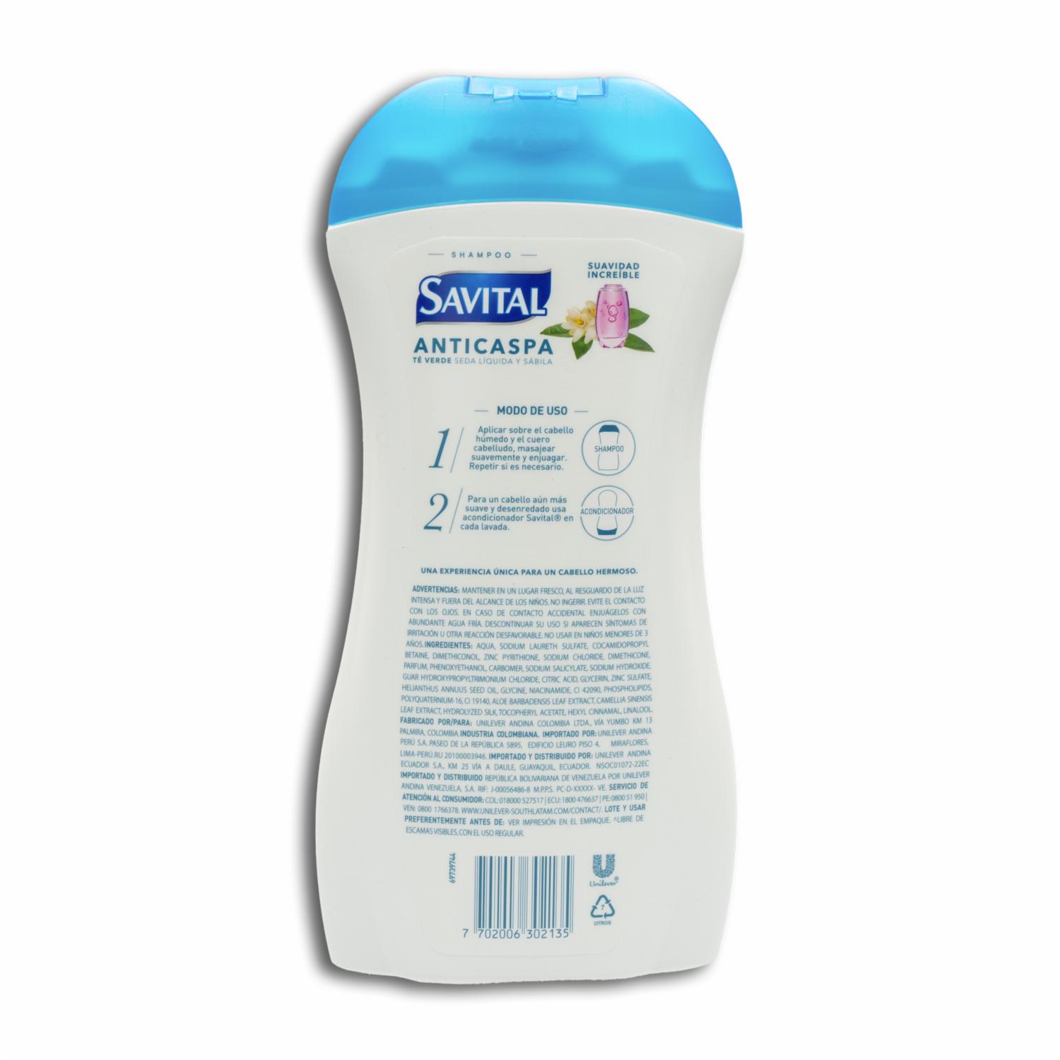 Shampoo De Cabello Anticaspa SAVITAL 510 Ml