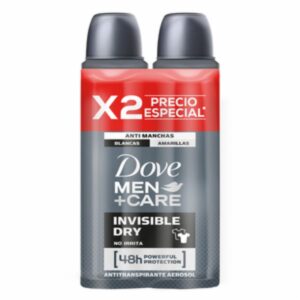 Desodorante En Aerosol Para Caballero Care Deo Invisible Dry Segundo A Mitad Al 50% Menos DOVE 2 X 150 Ml