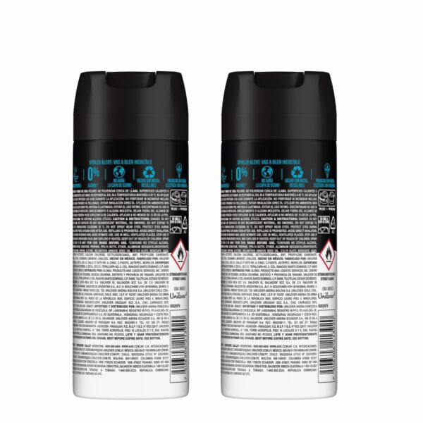 Desodorante En Aerosol Antitranspirante Ice Chill AXE 2 X 152 Ml - Imagen 2
