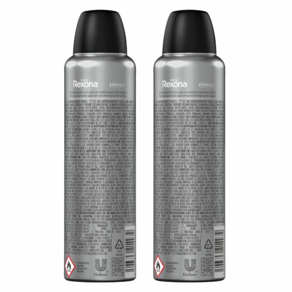 Desodorante En Aerosol Para Caballeros Antitranspirante Clinical Expert REXONA 2 X 150 Ml - Imagen 2
