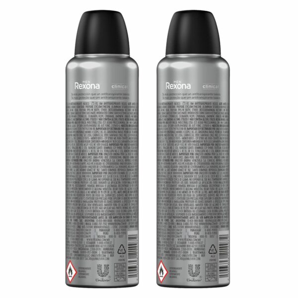 Desodorante En Aerosol Para Caballeros Antitranspirante Clinical Expert REXONA 2 X 150 Ml - Imagen 3