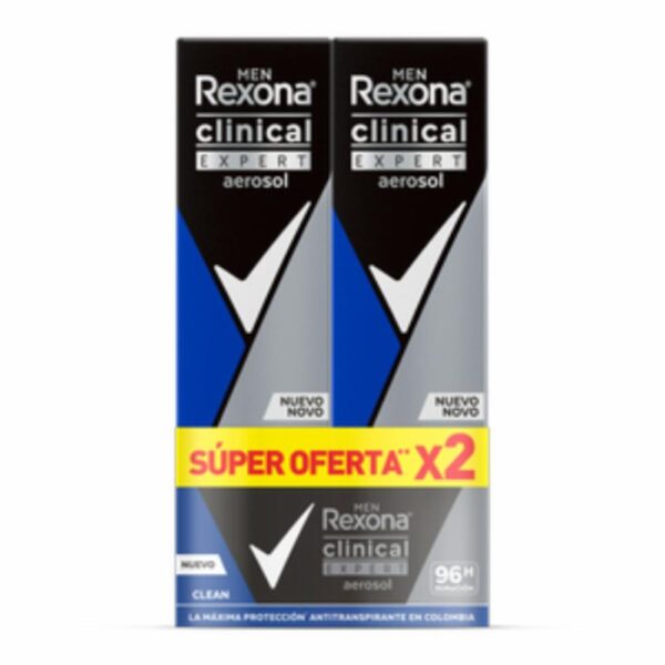 Desodorante En Aerosol Para Caballeros Antitranspirante Clinical Expert REXONA 2 X 150 Ml - Imagen 3